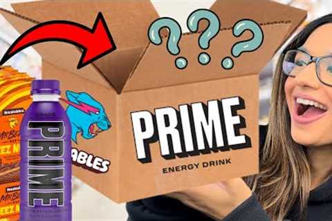 PRIME X MR BEAST MYSTERY BOX UNBOXING *AMERICAN SNACKS*