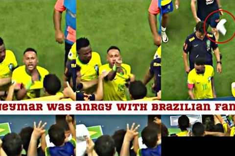 Neymar was anrgy after popcorn thrown by a Brazilian Fans