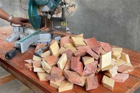 Wood Recycling Project With Great Work Skills // Build A Unique 3D Effect Coffee Table