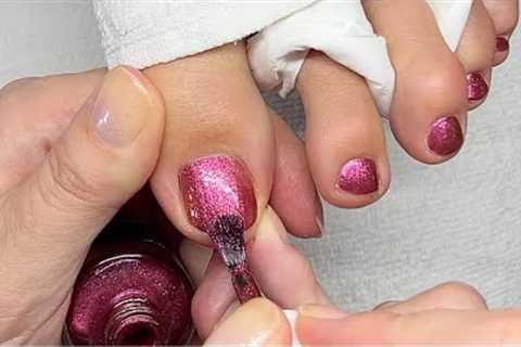Dry Pedicure with Dazzle Dry in Hey Sexy [Watch Me Work]