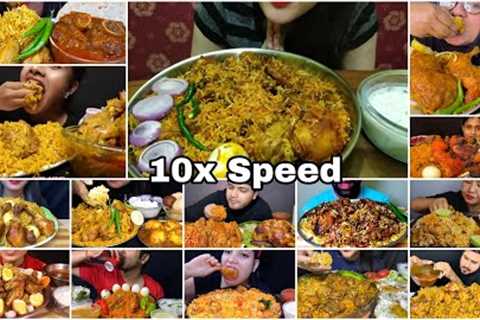 ASMR FOOD COMPILATION || Spicy Chicken Dum Biryani With Raita &amp; Salad Eating || Indian Food..