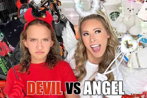 DEVIL 👹⛓🖤 VS ANGEL 😇✨🤍 TARGET SHOPPING CHALLENGE!