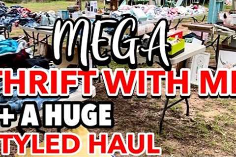 A MEGA JACKPOT THRIFTING TRIP! THRIFT WITH ME + SEE MY HUGE (STYLED) THRIFT HAUL