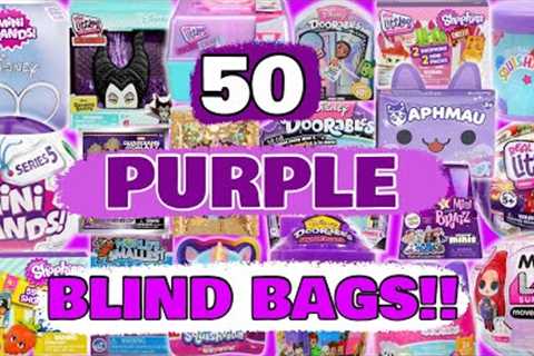 UNBOXING 50 PURPLE BLIND BAGS!