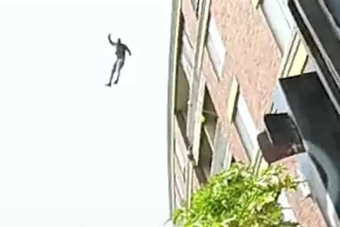 Home Invasion Suspect Seen Jumping Off Roof, Before Crashing to Ground Below