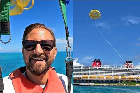 Last Day On Our Disney Fantasy Halloween Cruise! Parasailing On Castaway Cay &amp; Royal Court..