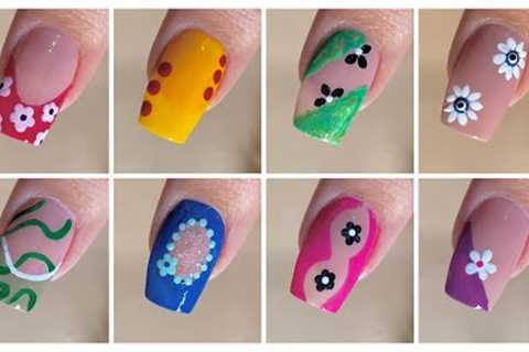 10 Easy and unique nail art designs ideas || Check description for links || Floral nails