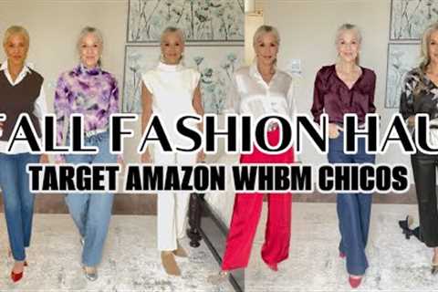 HUGE FALL FASHION HAUL | AMAZON TARGET WHBM CHICOS | HOLIDAY &amp; EVERYDAY LOOKS  #loveyourage