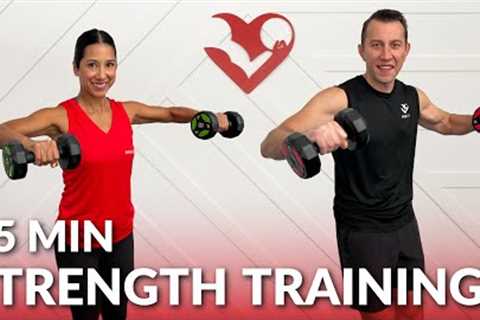 Strength Training at Home Full Body Dumbbell Workout - 45 Min Total Body Workouts with Weights