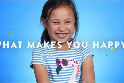 100 Kids Tell Us What Makes Them Happy | 100 Kids | HiHo Kids