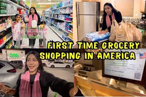 First Time Grocery Shopping in America 🇺🇸 | Cheezain Mehngi ya Sasti 😱 Grocery Vlog