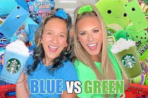 BLUE 🦋💙🫐 VS GREEN 🍀💚🥑 TARGET SHOPPING CHALLENGE!