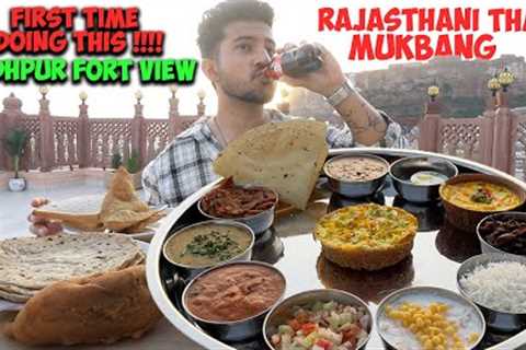 FIRST TIME DOING THIS !! EATING JODHPUR'S FAMOUS LOCAL FOOD ITEMS WITH THIS AMAZING VIEW | MUKBANG
