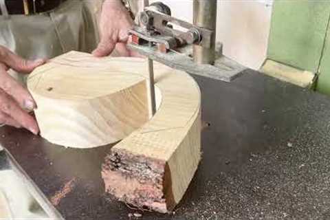 Incredible Woodworking Projects From Solid Wood // Make A Dining Table With Unique Curved Table Legs