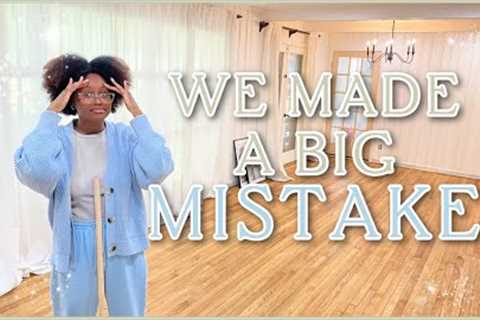 I RUINED OUR HARDWOOD FLOORS!| Refinishing Floors, Sanding Floors &amp; Applying Stain PT.2..