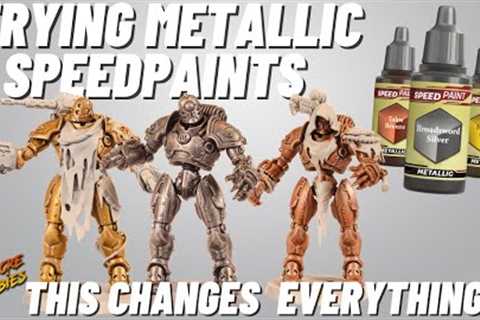 Trying out Army Painter Metallic Speedpaints! Do they work?? #paintreview