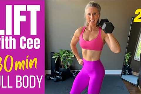 Strong in 30 min! Full body DUMBBELL workout (build &amp; burn fat)