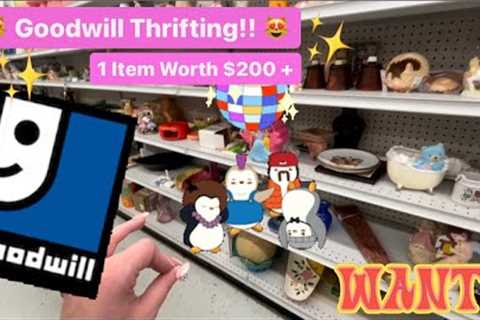 Let’s GO Thrift At Goodwill! I Found An Item Worth $200+!! Thrift With Me For Resale! +HAUL!