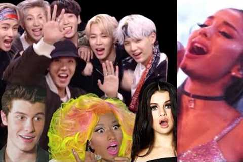 CELEBRITIES REACT TO ARIANA GRANDE (Bts,Nicki Minaj,Selena Gomez...)!