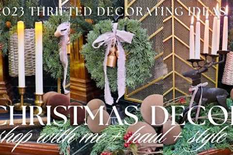 GOODWILL THRIFTING FOR CHRISTMAS DÉCOR 2023 | Shop with Me + Styled Thrift Haul + Decorating Ideas