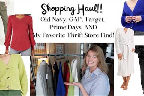 I've Been Shopping! Old Navy! GAP! Prime Days! Target! And My New Favorite Thrift Store Find!❤️