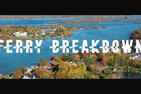 AMHERSTBURG BOBLO ISLAND FERRY BREAKDOWN STRANDS RESIDENTS by Windsor Aerial Drone Photography