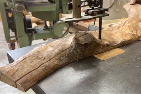 Incredible Woodworking Ideas : Make A Unique Table Top From Rustic Curves From Discarded Logs