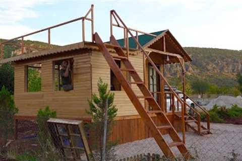 Building a Complete Wooden House - Off Grid Log Cabin