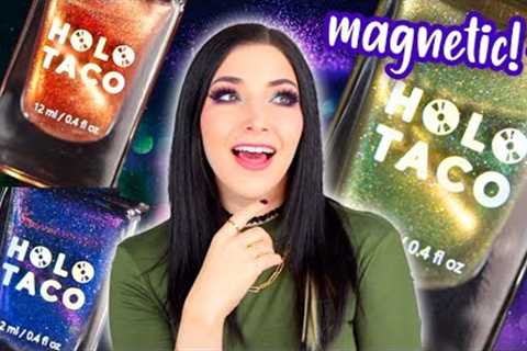 Holo Taco Birthday Magnetic Nail Polish Trio Swatch &amp; Review! || KELLI MARISSA