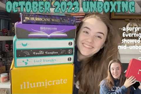 A chunky October 2023 Book Box Unboxing 🎃🎃 Owlcrate, Illumicrate, Fairyloot, Evernight