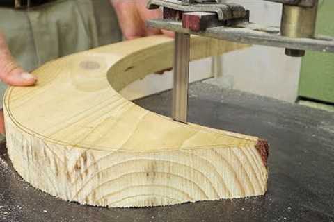 Cool Woodworking Project With Curved Wood Furniture / The Table Has Beautiful And Sturdy Curved Legs
