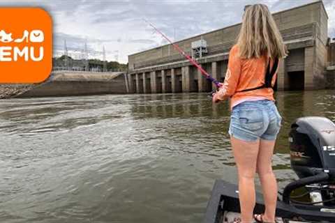 We Found The SPILLWAY MONSTERS with WORLD’S CHEAPEST Fishing Gear! --(Temu Challenge!)