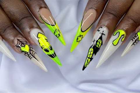HOW TO EASY NAIL ART DESIGN | HALLOWEEN NAIL ART TUTORIAL | WATCH ME WORK