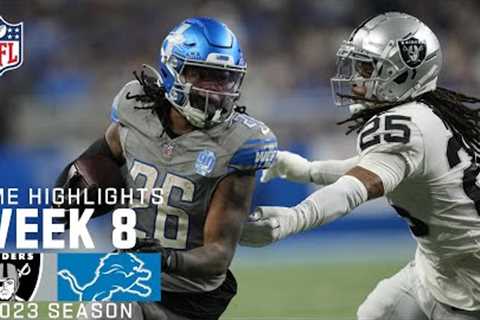 Las Vegas Raiders vs. Detroit Lions | 2023 Week 8 Game Highlights