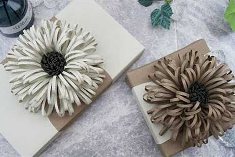 Gift Wrapping | Fluffy Paper Flower Gift Box Decoration Ideas | I.Sasaki Original