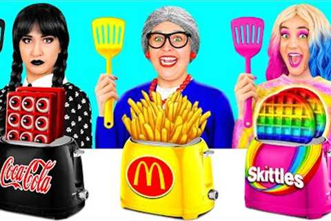 Wednesday vs Grandma Cooking Challenge | Funny Moments by Fun Challenge