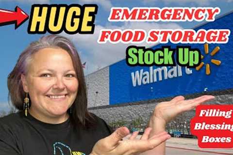 Emergency Food Storage Shop With Me &amp; Haul | Filling Blessing Boxes To Help The Community