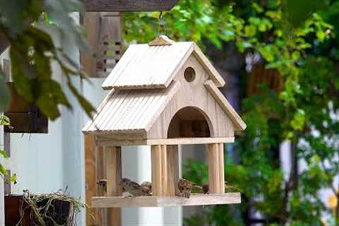 DIY Wooden Bird Feeder From Old Pallets - DIY Woodworking Projects