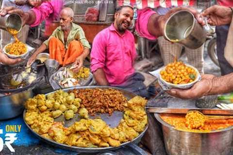 Only Rs.15/- | Cheapest Food Of India | 11 Different Items with Curry &amp; Chutney | Street Food..