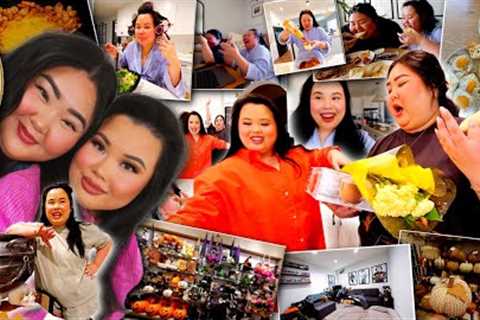 VLOG: surprising bestie, no husband, halloween decor shopping, girl's weekend, office tour, cooking