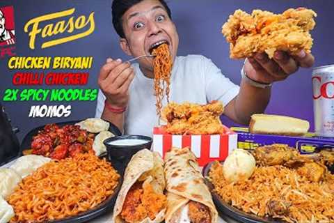 KFC Double Down with Chicken Biryani, 2X Spicy Noodles, Momos, Chilli Chicken, Rolls &amp;..