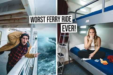 Sailing Into a TYPHOON!? - Ferry Cruise from Alaska to Washington! 🌊 (Full Stateroom TOUR!)