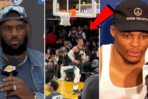 Westbrook AVOIDS LeBron James, doesn't want to shake his hand! King James DUNKS on Westbrook!