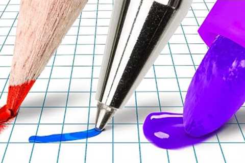 Genius School Hacks and Crafts for Top Students 🎨✏️ DIY Magic for School Days 🌟