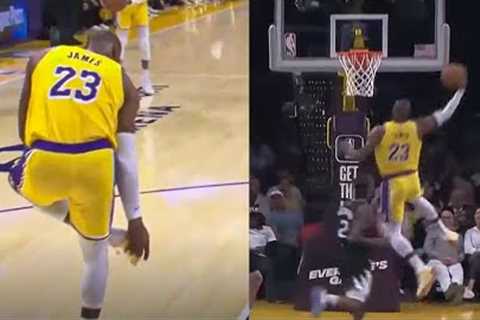 King James is RELENTLESS! 😤 LeBron Recovers Shoe &amp; Finishes The SLAM!