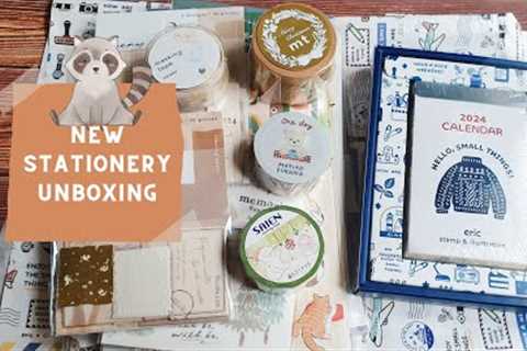 Japanese stationery unboxing (Cute things from Japan, new Mindwave stickers, tapes, 2024 calendars)