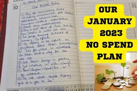 OUR NO SPEND PLAN FOR JANUARY 2023 frugal living smart money saving money cost of living