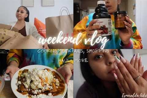Cooking Enchiladas, HUGE shopping haul, sleepy girl mocktail + more | WEEKEND VLOG