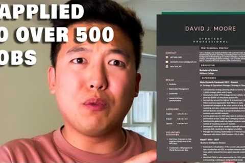 I applied to 500 jobs and found out what recruiters care about | Wonsulting