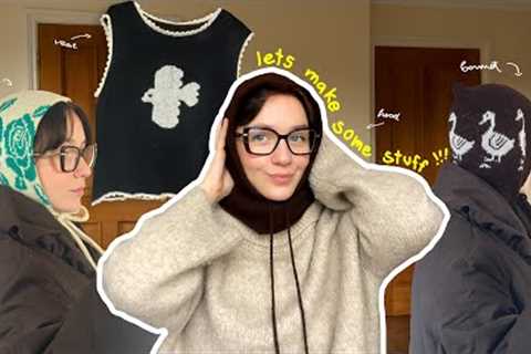 how i make things on my knitting machine  | knit &amp; crochet vlog